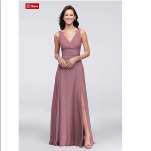 Surpluses Tank Long Chiffon Bridesmaid Dress